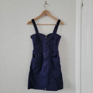 Marc By Marc Jacobs Zip Up Denim Mini Dress (Size 0)